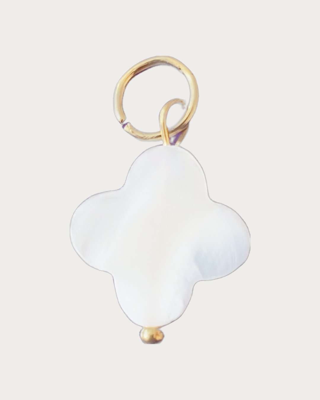 Gold Pearl Flower Charm