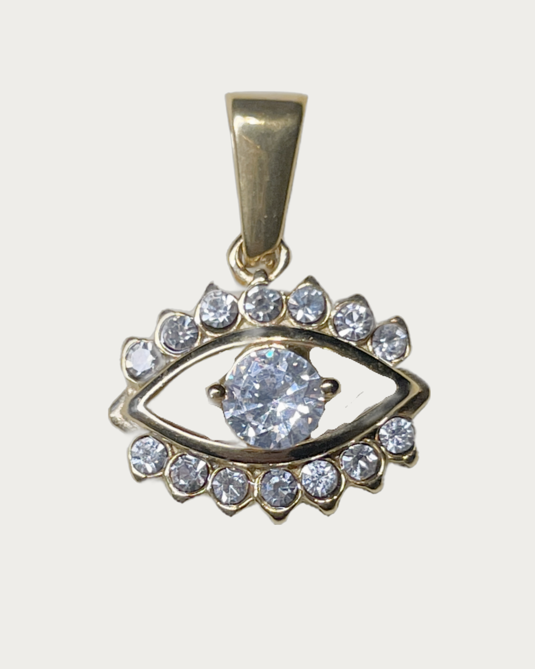 Gold Sparkle Evil Eye Charm
