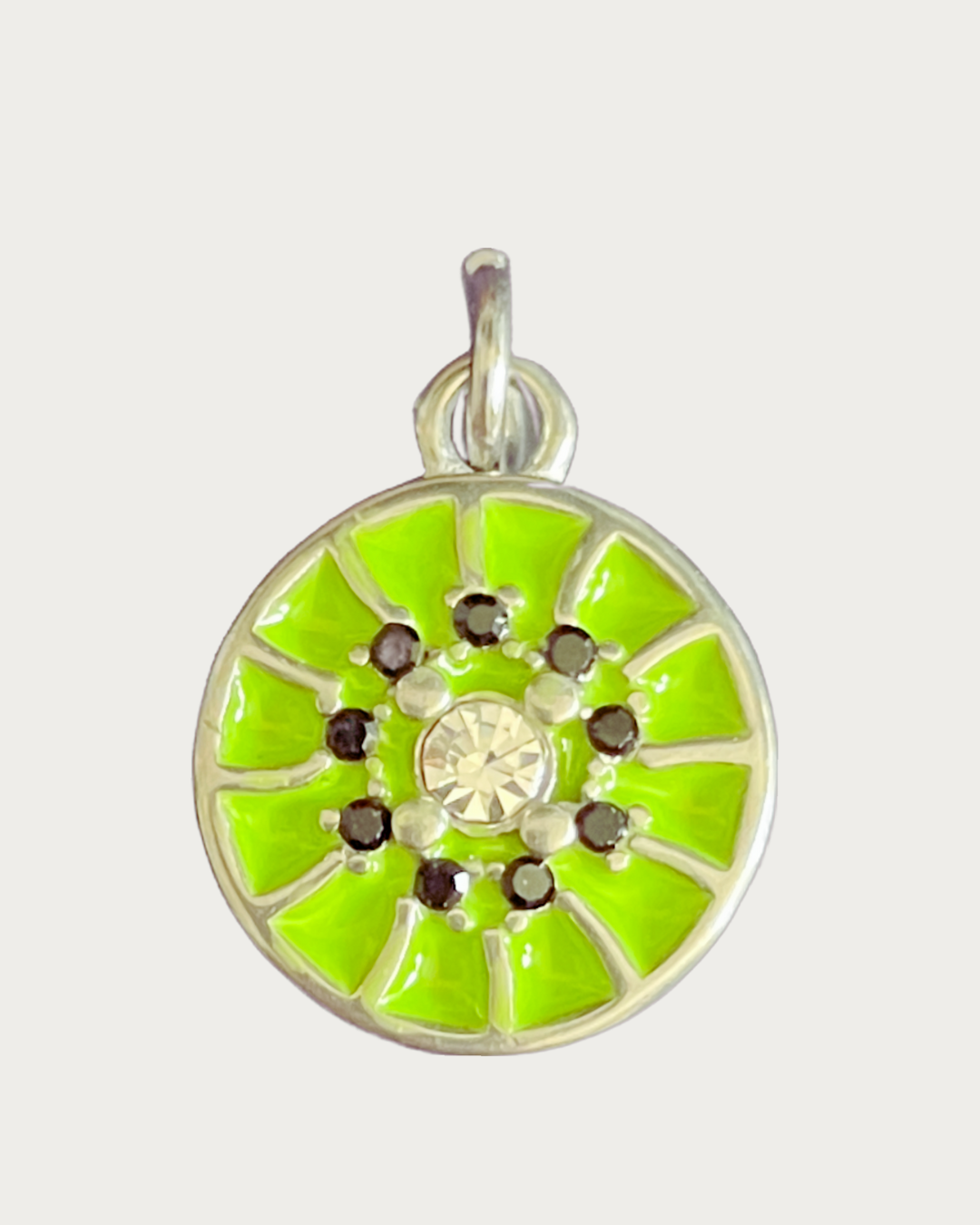 Silver Kiwi Charm