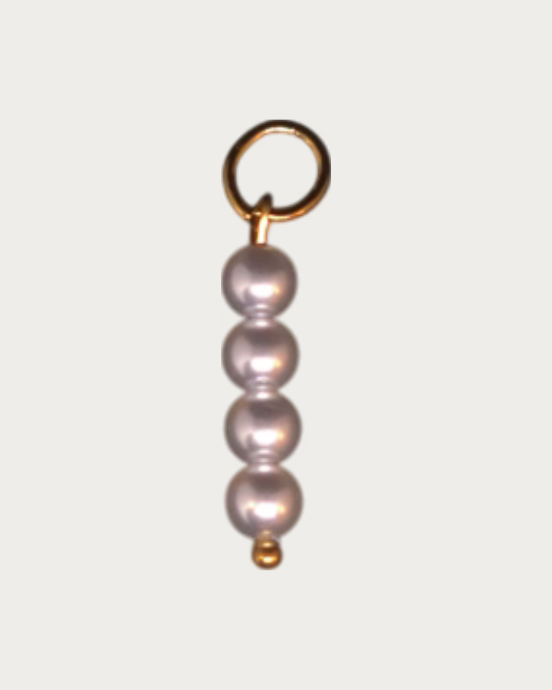 Gold Pearl Drop 4 Charm