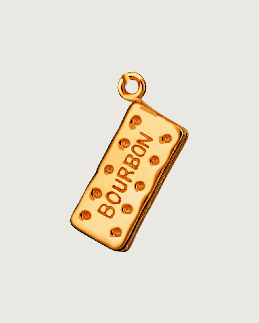 Gold Bourbon Biscuit Charm