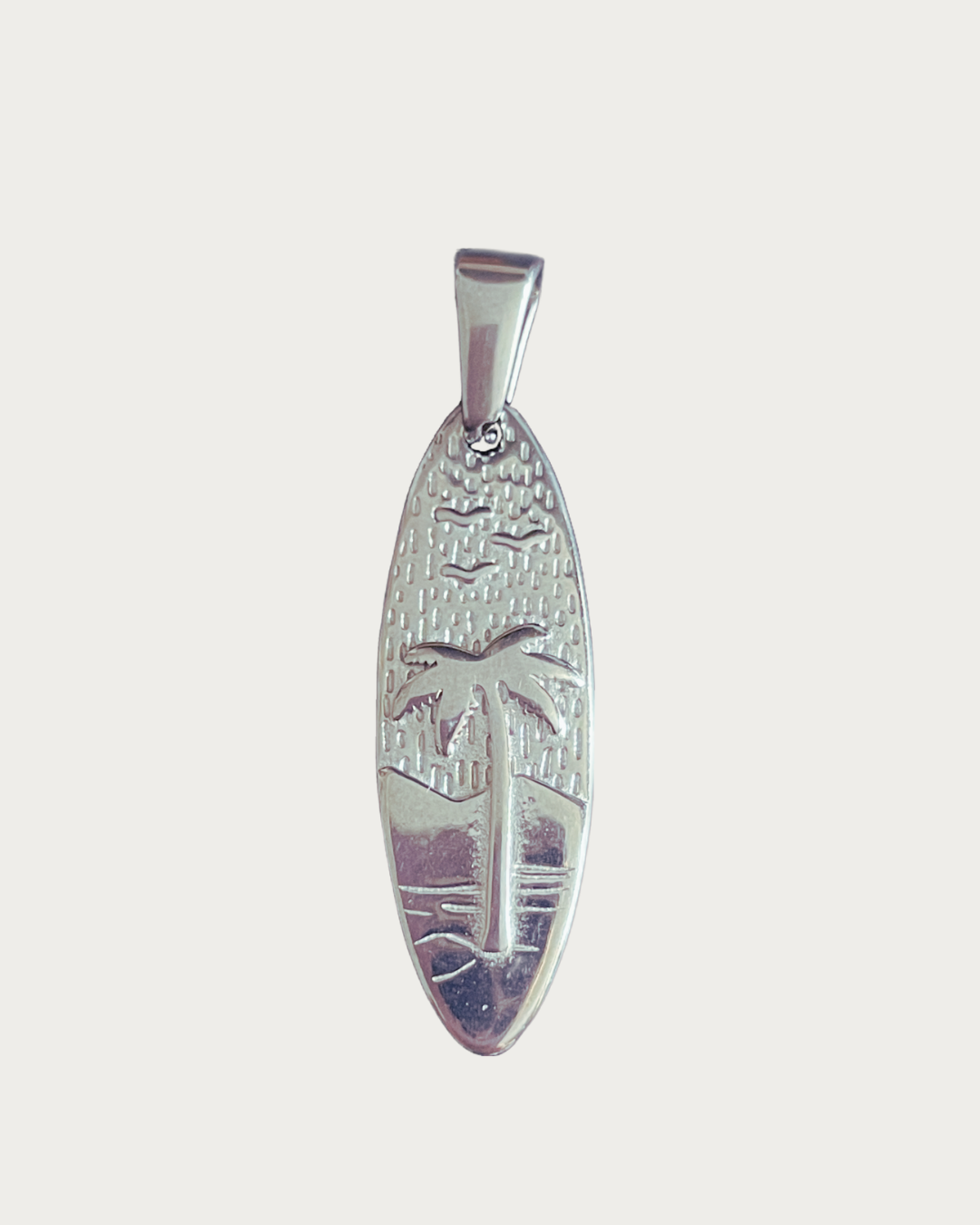 Silver Surfboard Charm