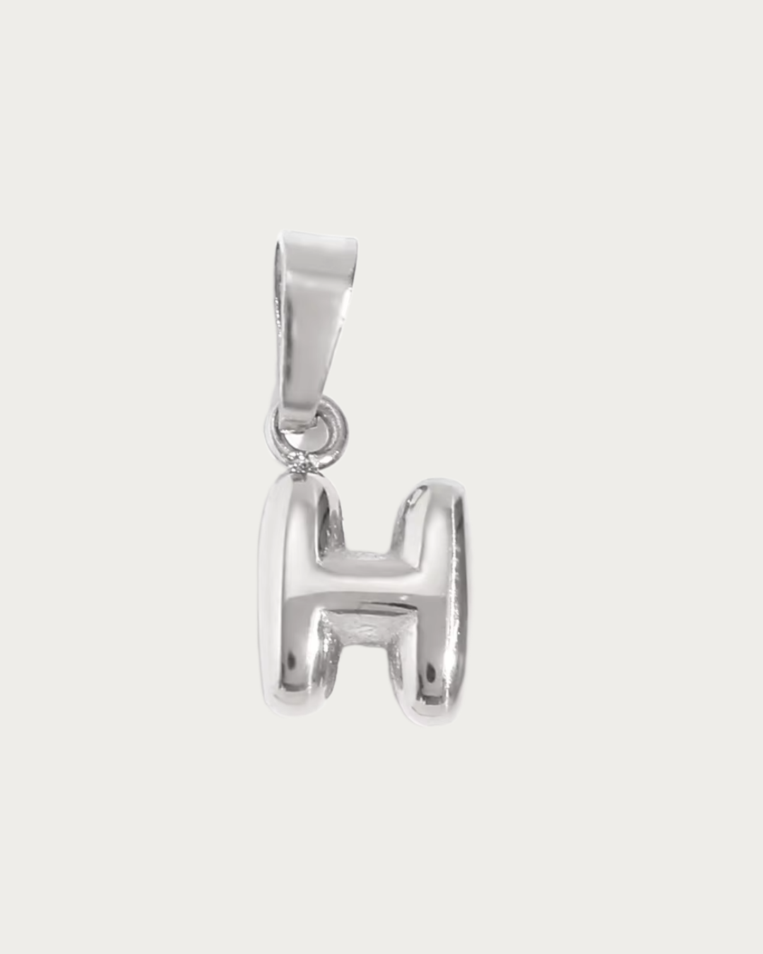 Silver H Charm
