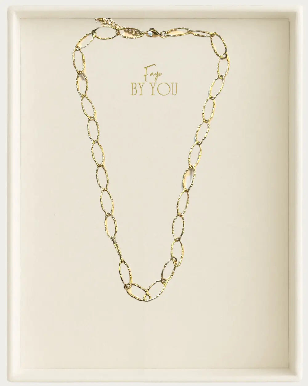 Gold Large Textured Oval