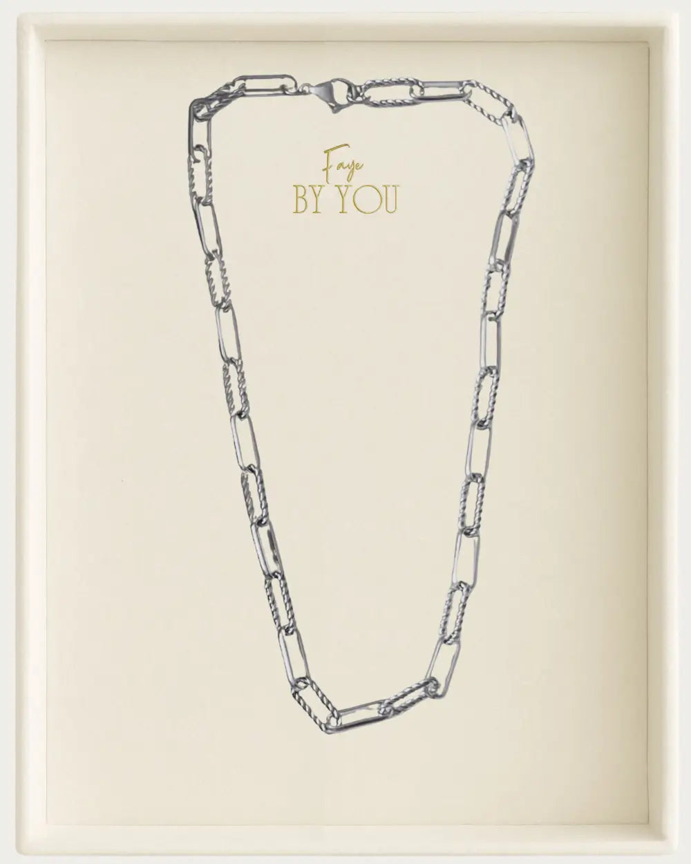 Silver Chain Twisted Paperclip