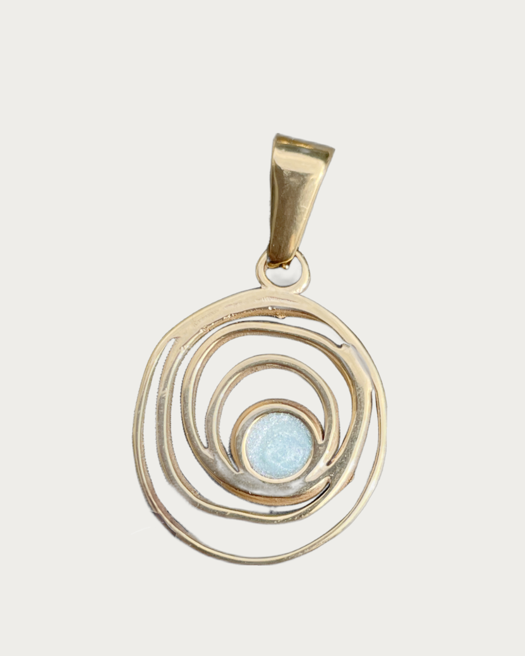 Gold Pearl Spiral Charm