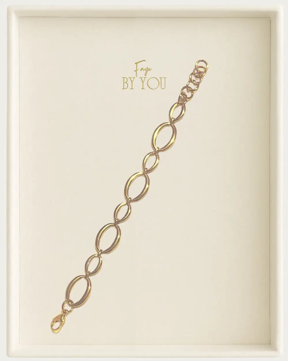 Gold Oval Link Chain Bracelet