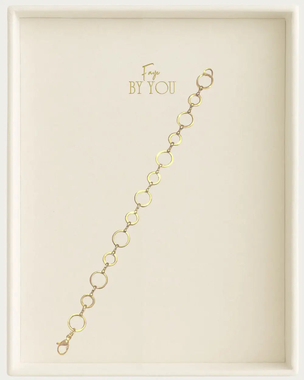 Gold Round Link Chain Bracelet