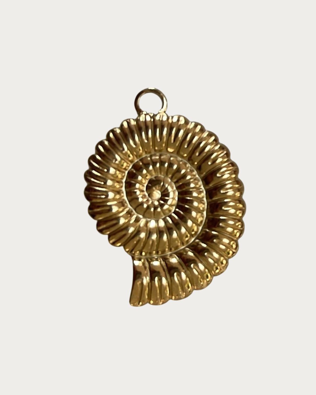 Gold Spiral-Shell Charm
