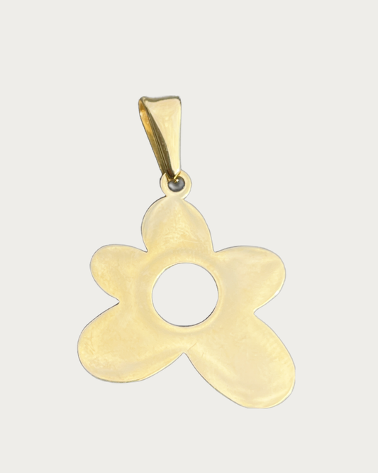 Gold Flower Stamp Charm