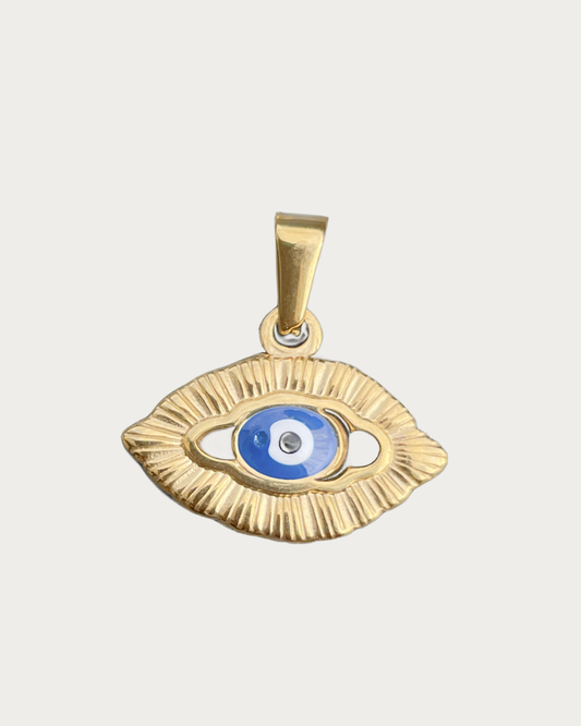 Gold Evil Eye Blue Charm