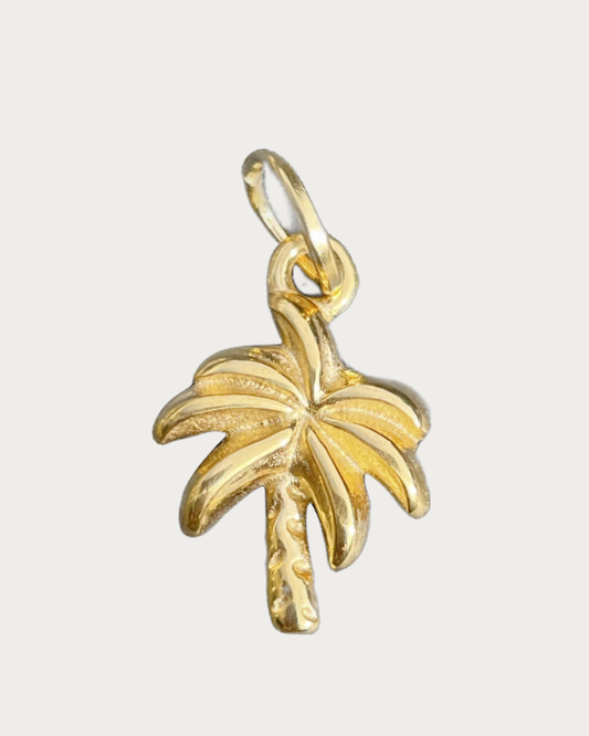 Gold Short Palm Tree Charm