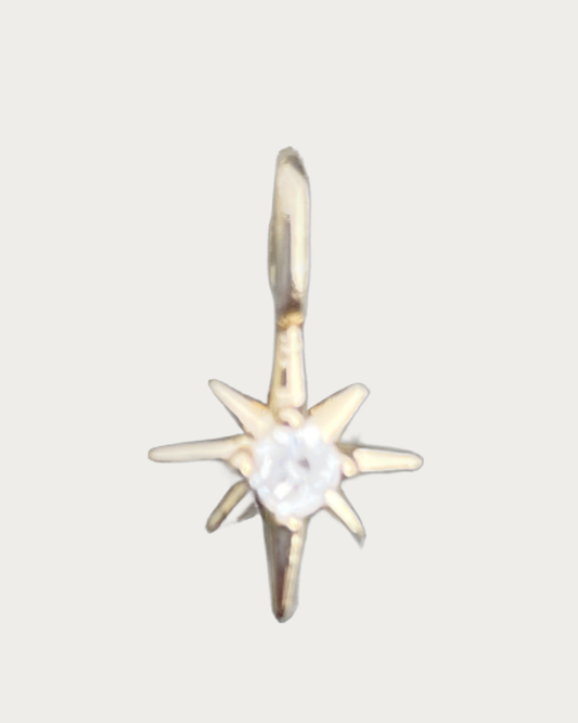 Gold Diamond Star Small Charm