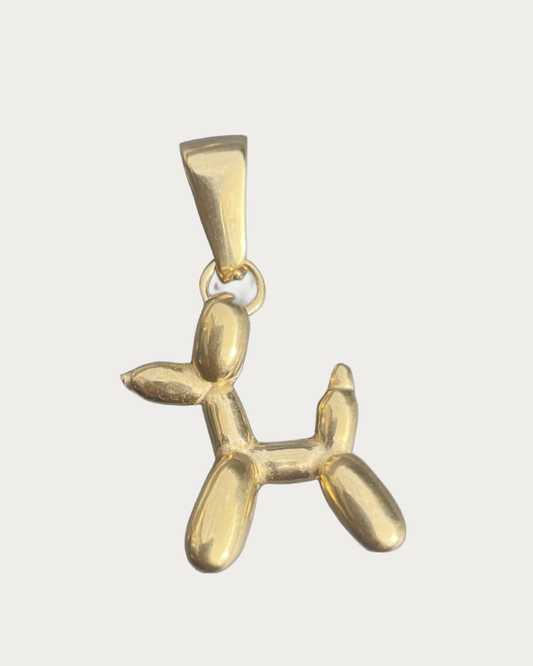Gold Balloon Dog Charm
