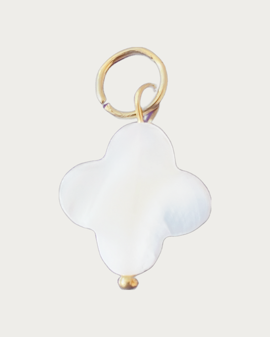 Gold Pearl Flower Charm
