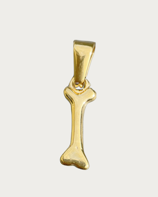 Gold Dog Bone Charm