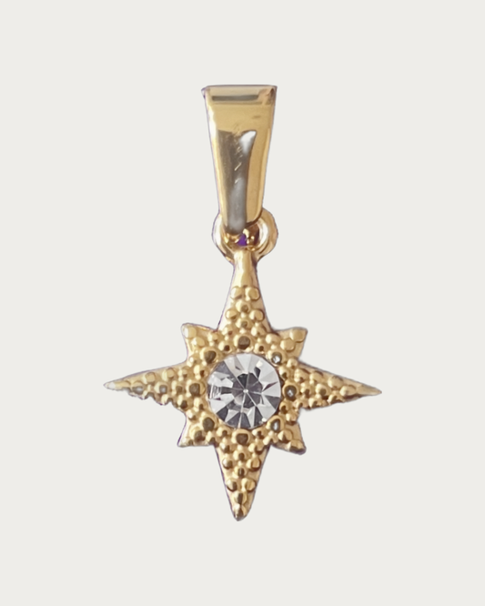Gold North Star Charm