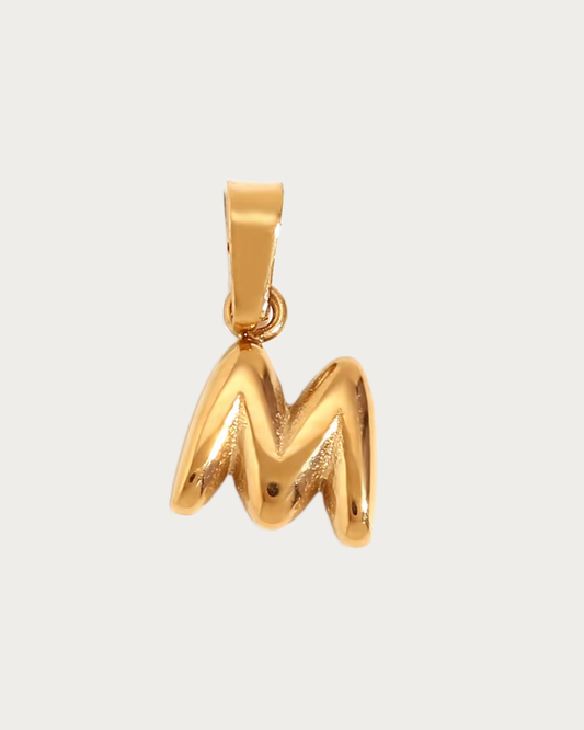 Gold M Charm