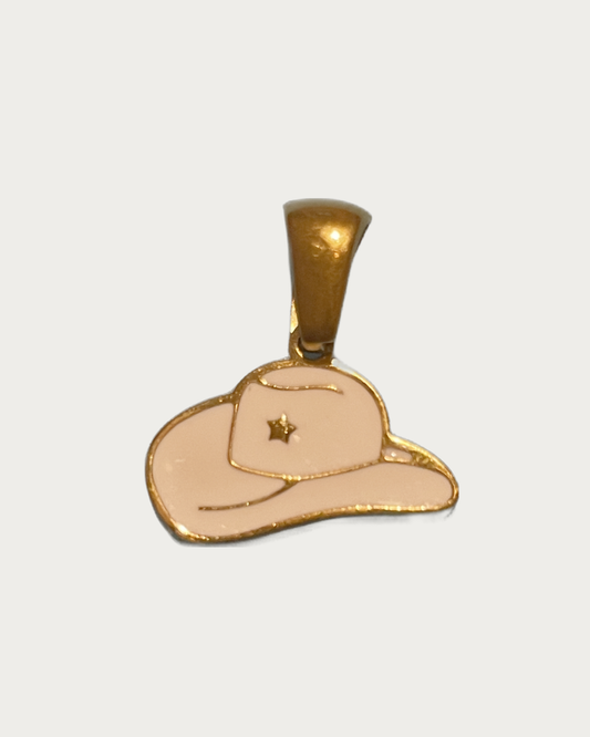 Gold Cowboy Hat Charm