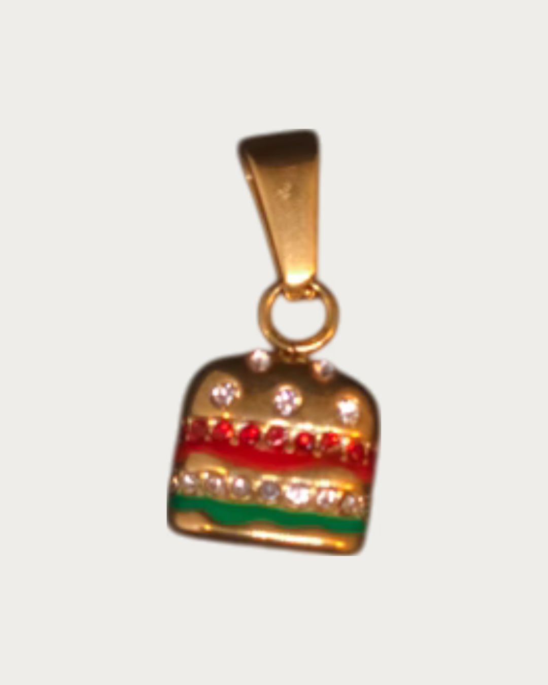 Gold Burger Charm