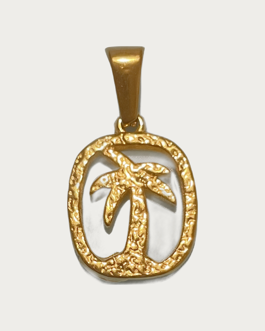 Gold Palm Tree Frame Charm