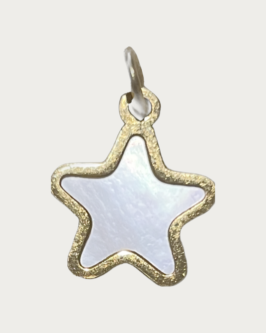Gold Peal Star Charm