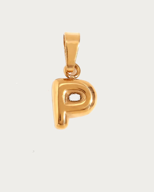Gold P Charm