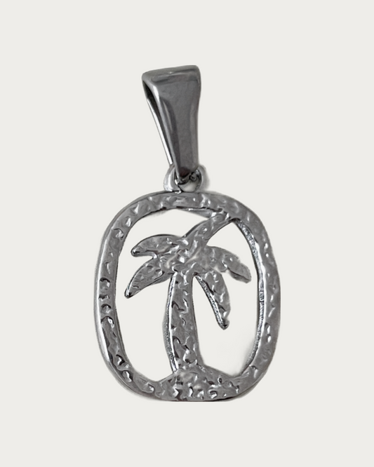Silver Palm Tree Frame Charm