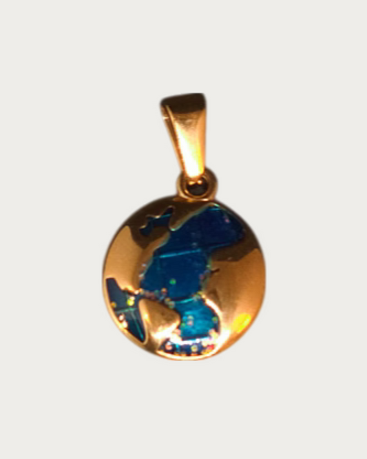 Gold World Charm