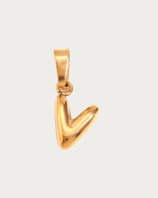 Gold V Charm