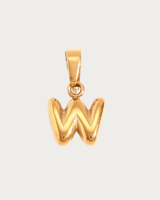 Gold W Charm