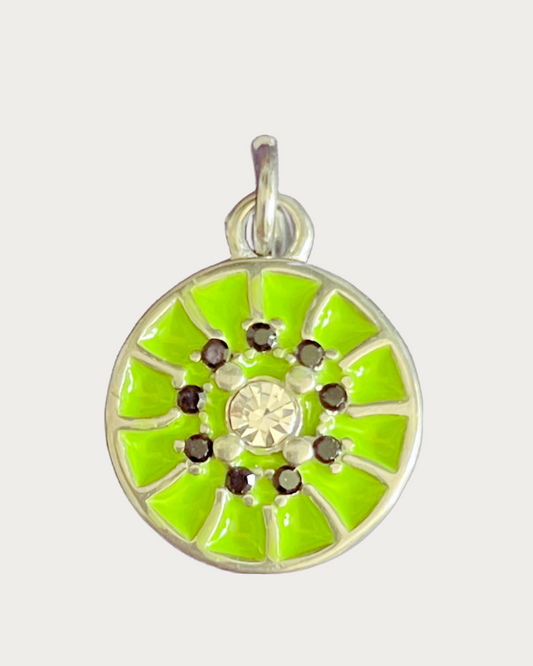 Silver Kiwi Charm