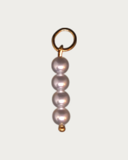 Gold Pearl Drop 4 Charm