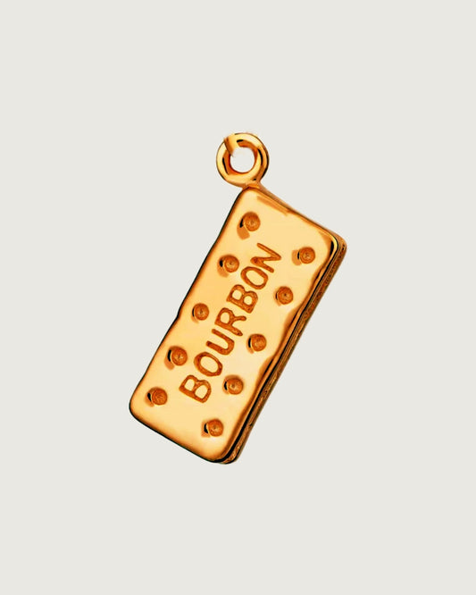 Gold Bourbon Biscuit Charm