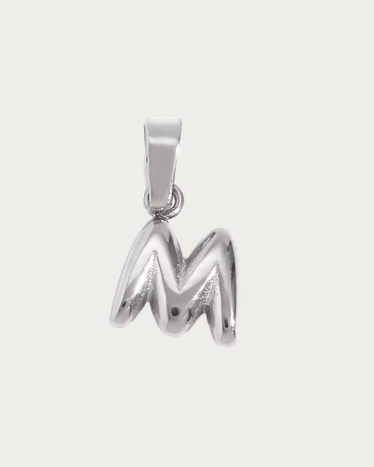 Silver M Charm