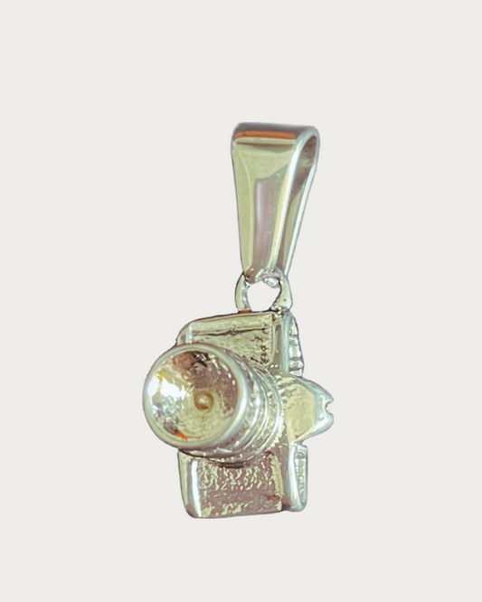 Silver SLR Camera Charm
