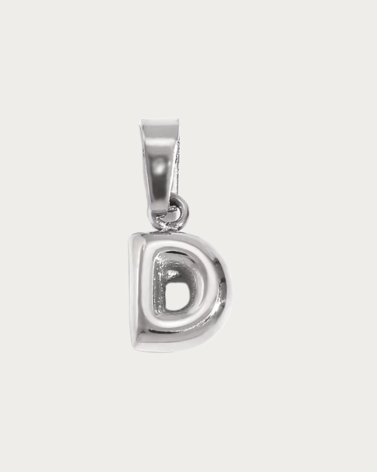 Silver D Charm