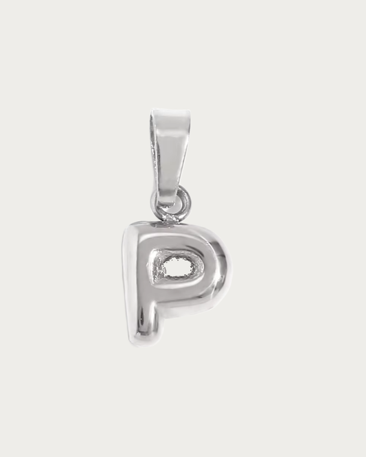 Silver P Charm