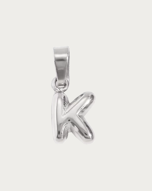 Silver K Charm