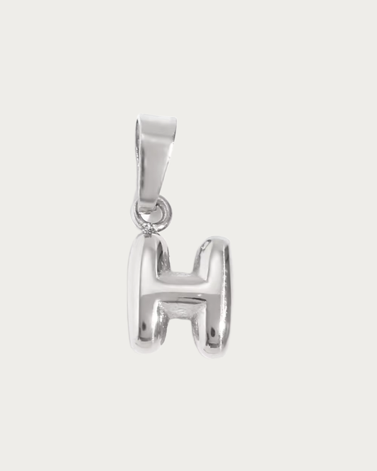 Silver H Charm