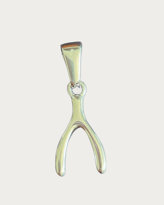 Silver Wishbone Charm
