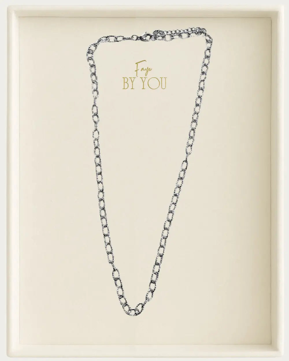 Silver Textured Cable Chain