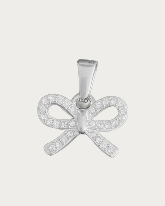 Silver Bow Charm
