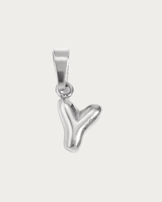 Silver Y Charm