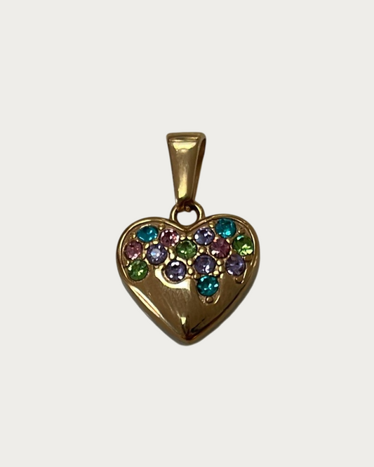 Gold Multi Heart Charm