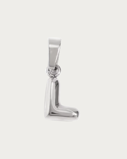 Silver L Charm