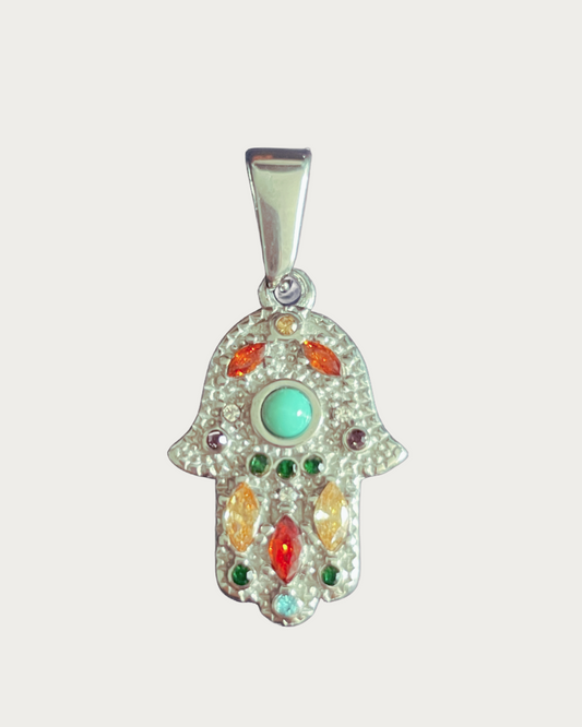Silver Hamsa Hand Charm