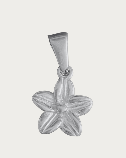 Silver Flower Groove Charm