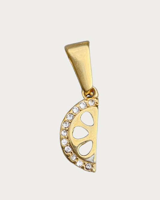 Gold Citrus Slice Charm