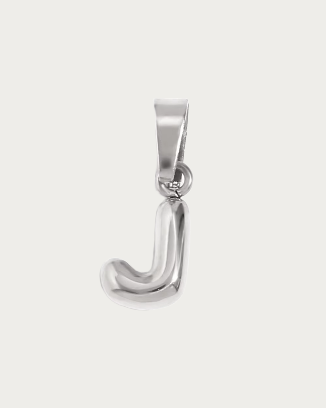 Silver J Charm